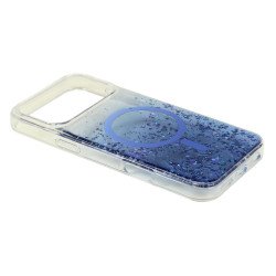 Stylish 2-Tone Transparent Design Magnetic MagSafe Compatible Ring Phone Case with Sparkle Glitter Dust for Apple iPhone 17 Air (Blue) Stylish 2-Tone Transparent Design Magnetic MagSafe Compatible Ring Phone Case with Sparkle Glitter Dust for Apple iPhone 17 Air (Blue)